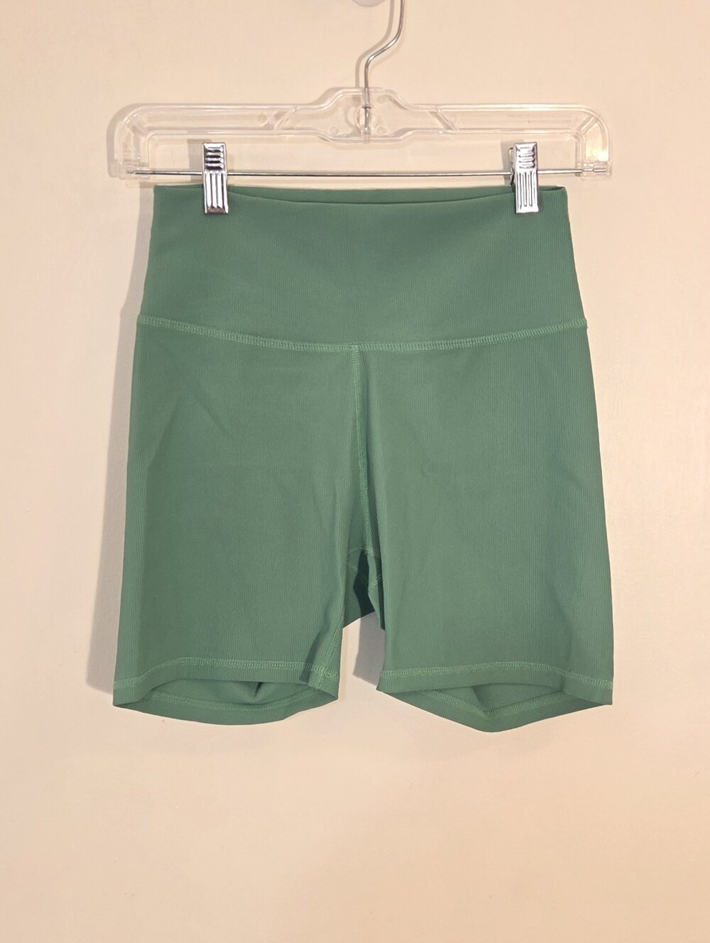 Wilo The Label Anthropologie High Waisted Ribbed Biker Shorts